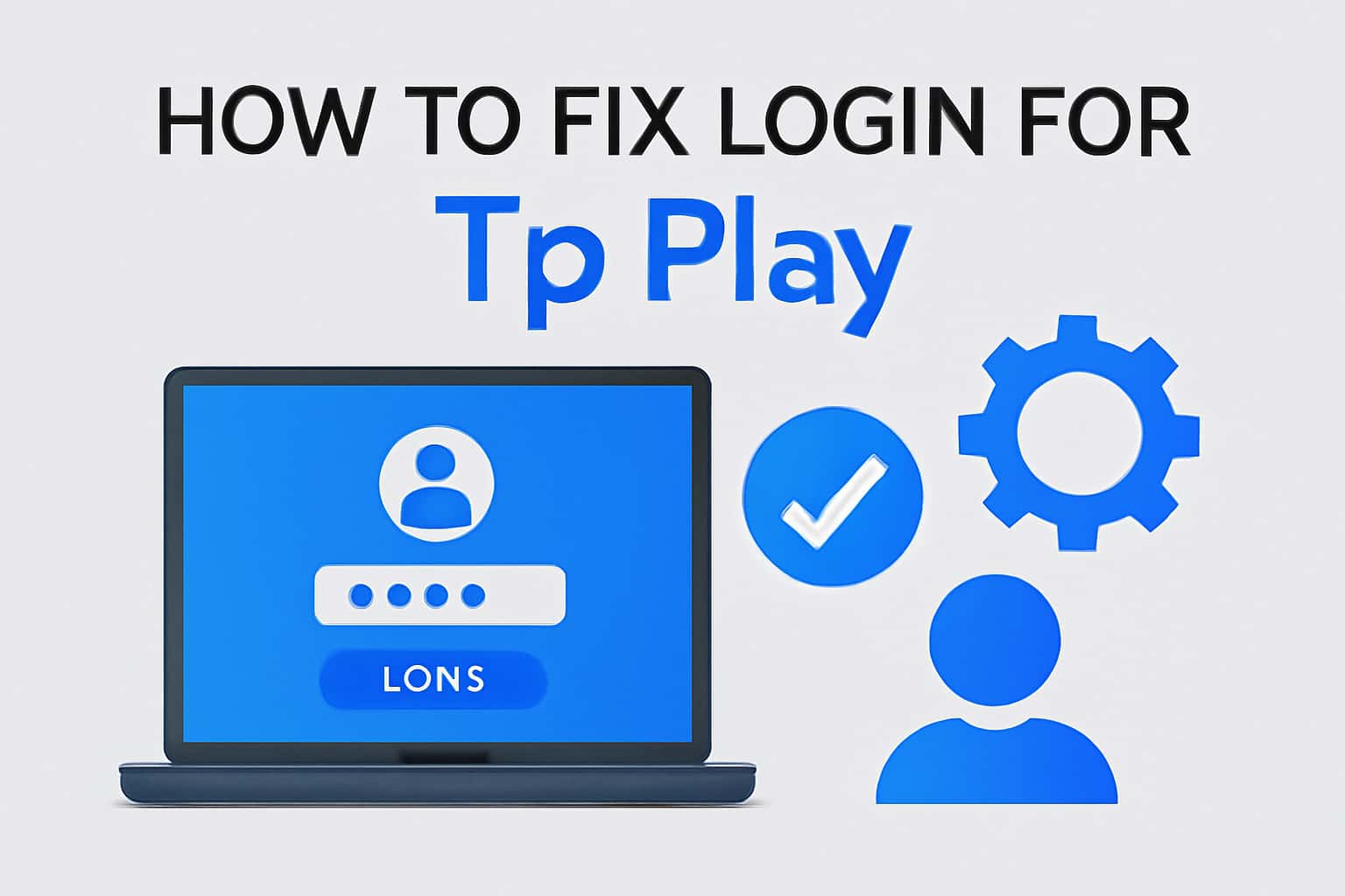 Informational graphic about fixing login issues for Tp Play.