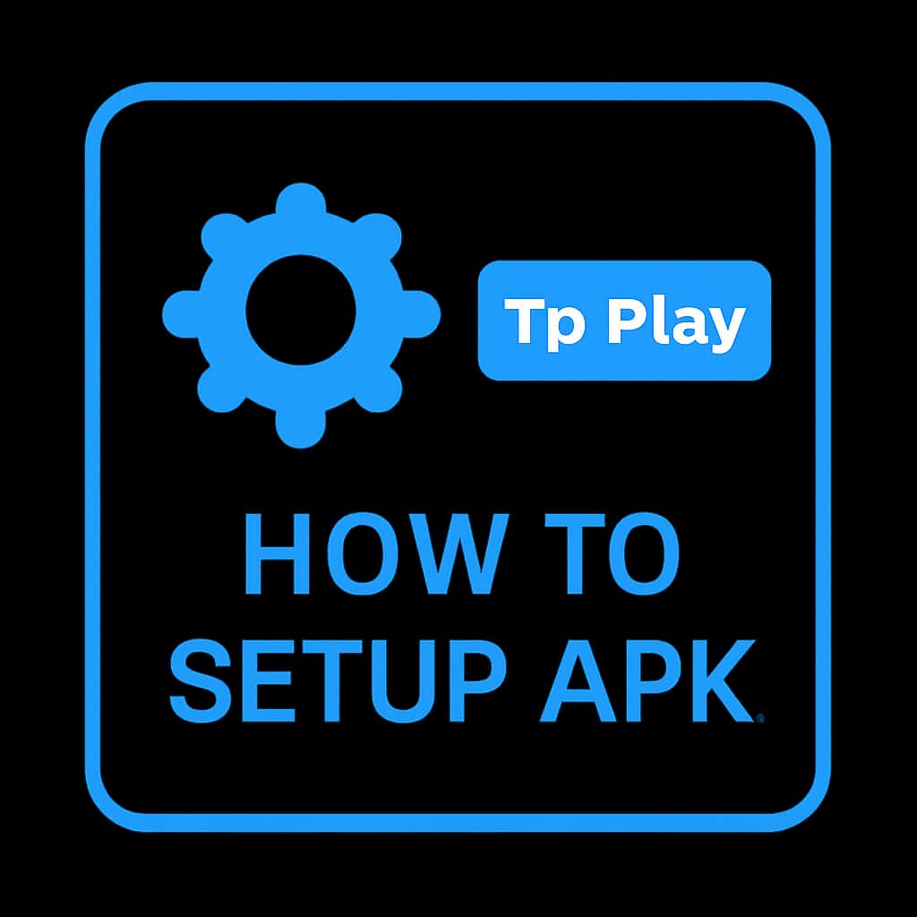 A simple icon depicting the Tp Play logo with a clean design.