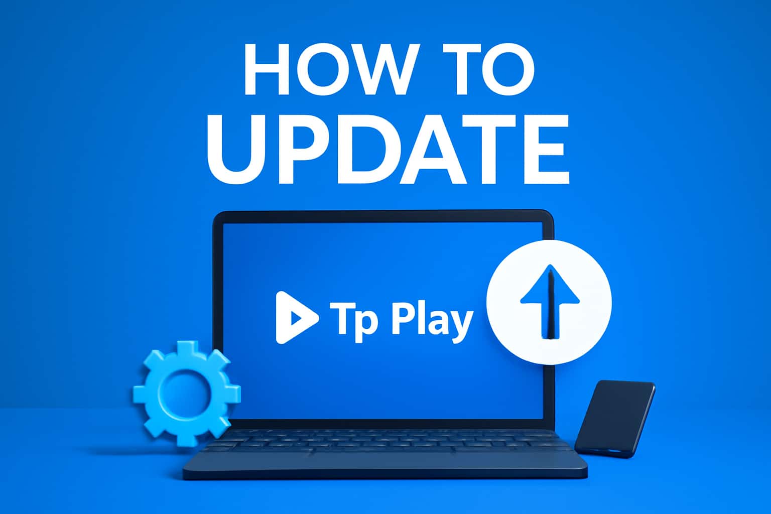 A representation of the Tp Play update process in a modern tech setting.