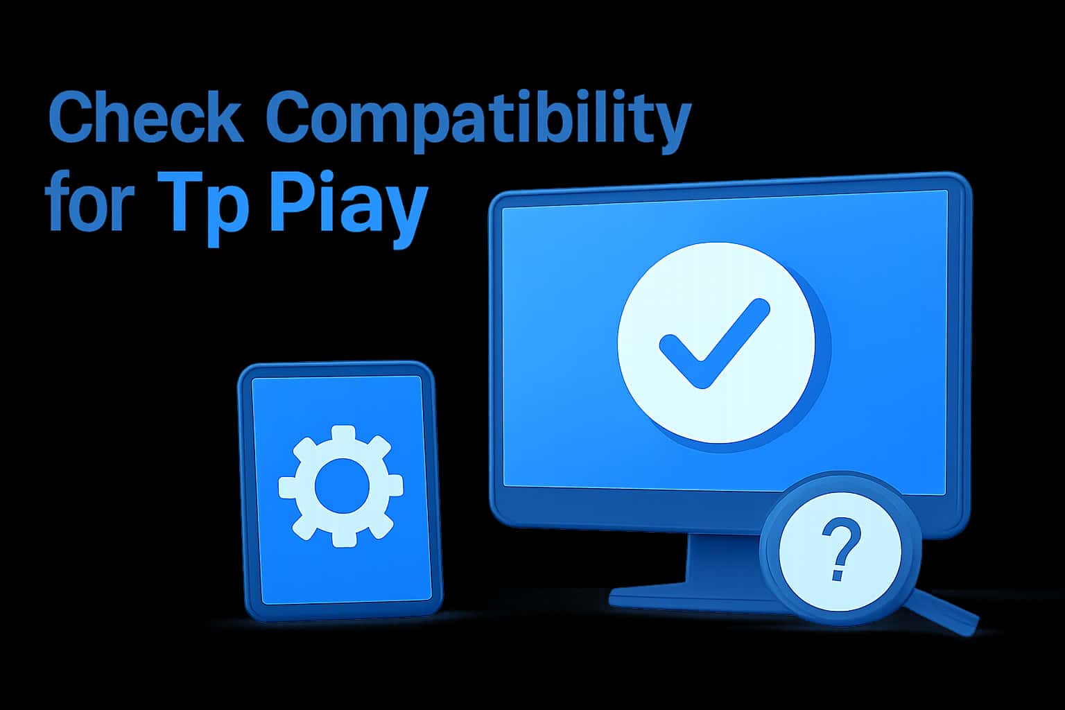 An informational graphic about the compatibility requirements for the Tp Play app.