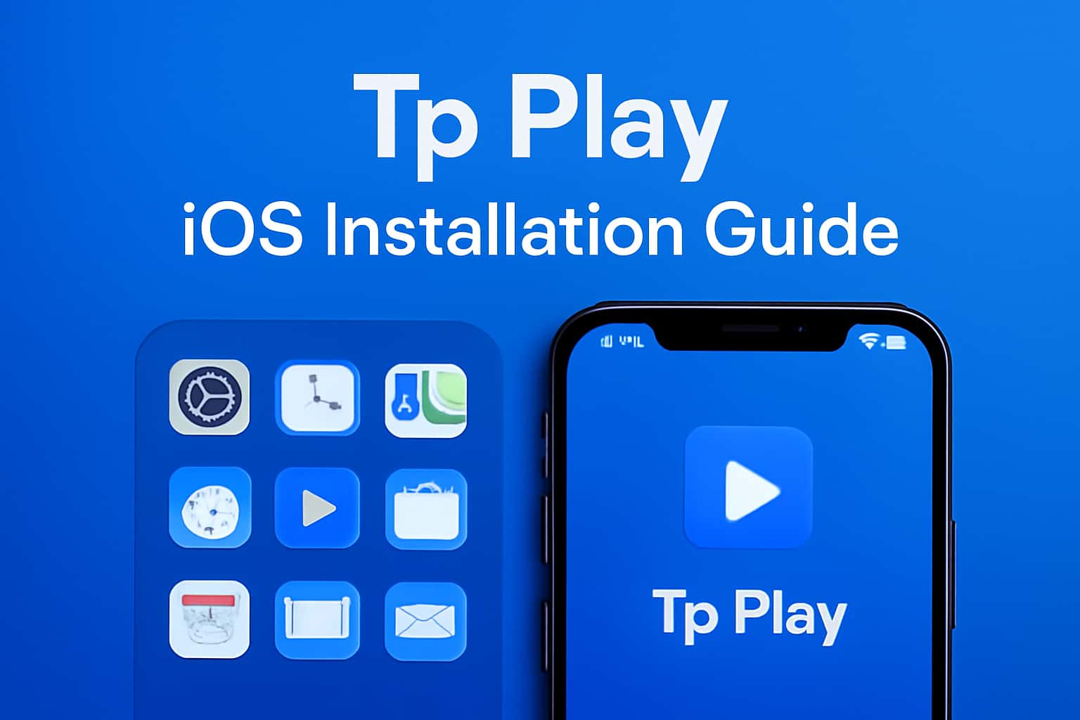 An informative scene regarding the installation of Tp Play on iOS devices.