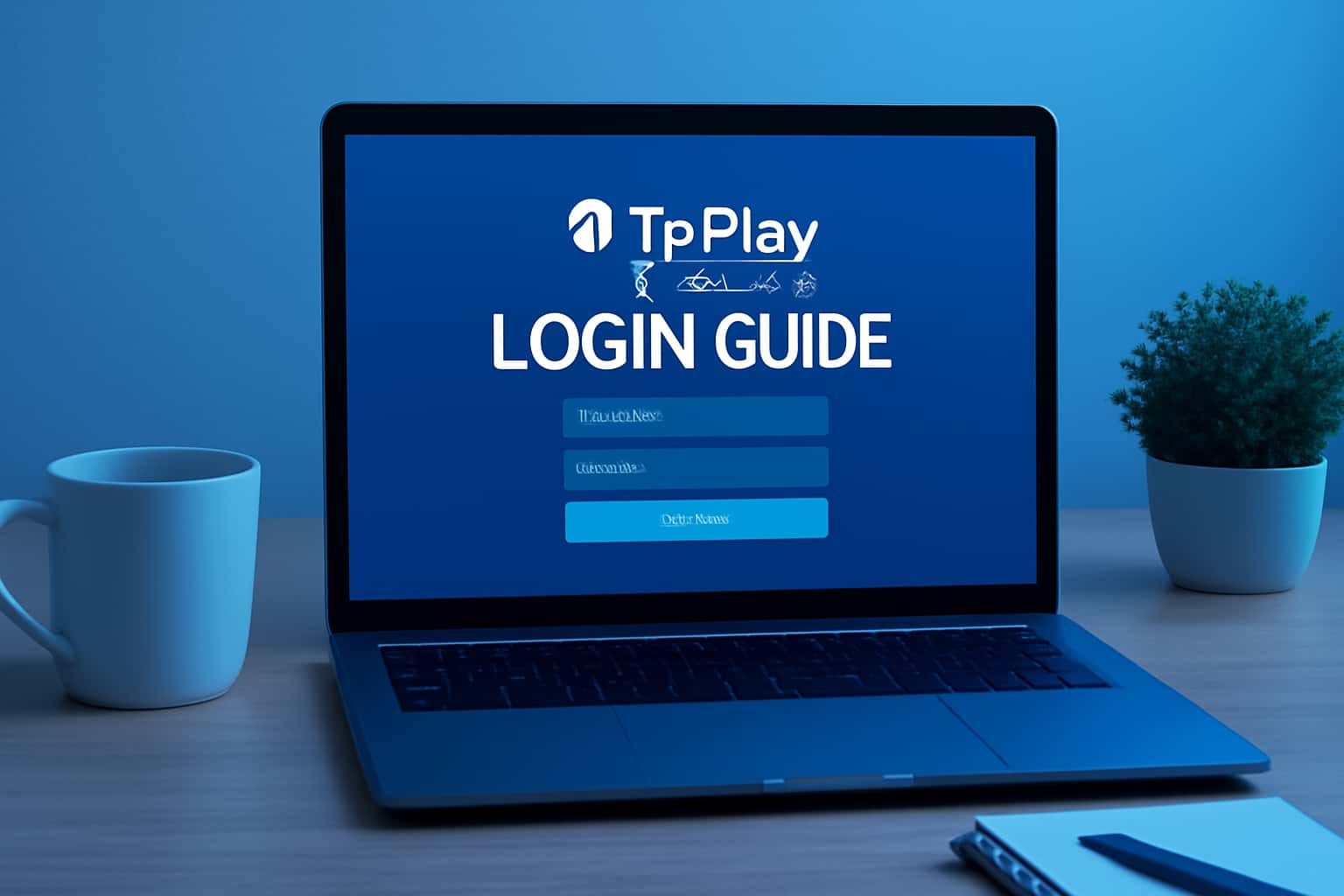 Informational scene about Tp Play Login Guide with prominent text.