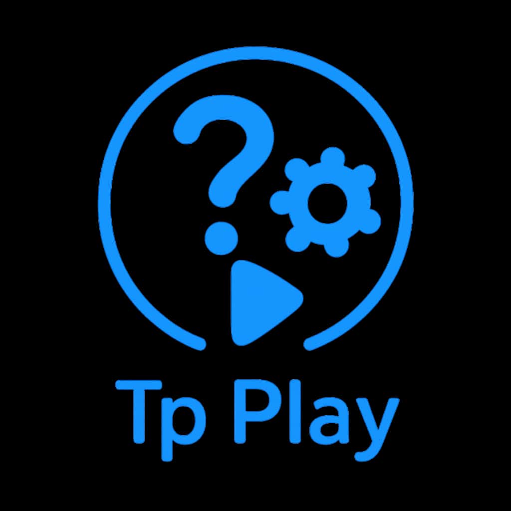 An icon designed for the troubleshooting guide of the Tp Play application.