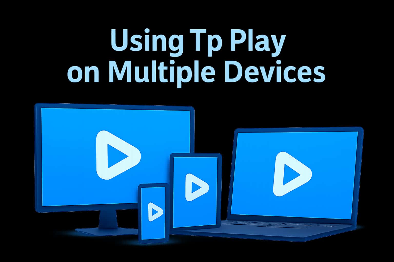 Visual guide on Using Tp Play on Multiple Devices, showcasing different devices connecting to the app.